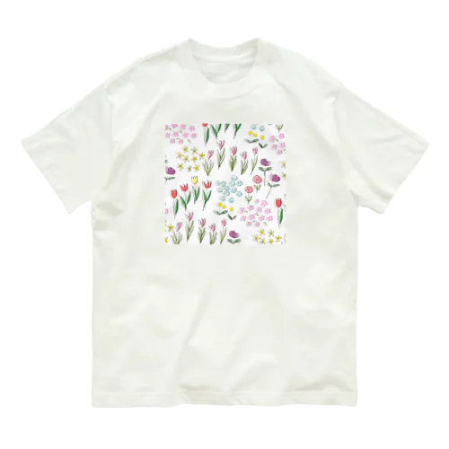 お花畑 オーガニックコットンTシャツ