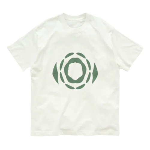 フラワー（グリーン） Organic Cotton T-Shirt