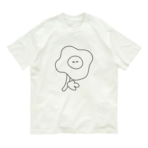 真夜中のポピー（ライン） オーガニックコットンTシャツ