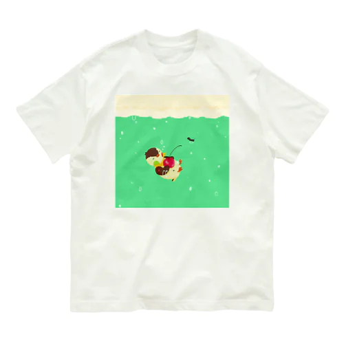クリームソーダ雀 Organic Cotton T-Shirt