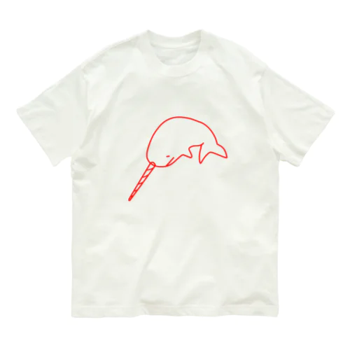 イッカクのジュウちゃん 赤 Organic Cotton T-Shirt