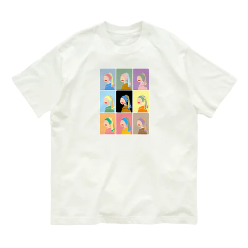 パール姉さん　勢揃いver.ﾌﾛﾝﾄﾌﾟﾘﾝﾄ オーガニックコットンTシャツ