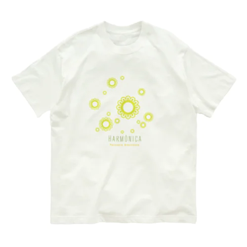 ハーモニカ花あわ Organic Cotton T-Shirt