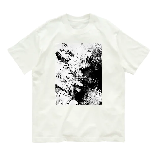 botanical garden-waterfall オーガニックコットンTシャツ