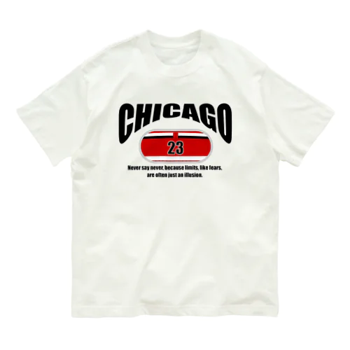 Chicago～カレッジロゴ風～ オーガニックコットンTシャツ