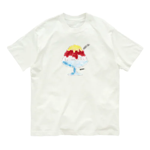 いちご練乳かき氷 Organic Cotton T-Shirt