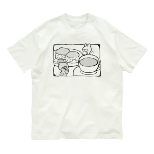 くまときつねのおやつたいむ Organic Cotton T-Shirt