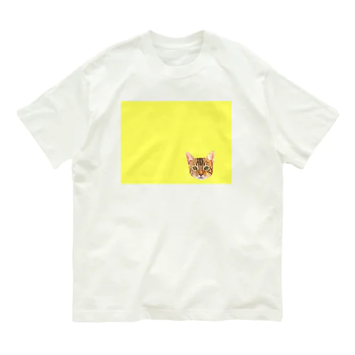 ネコ【顔】 Organic Cotton T-Shirt