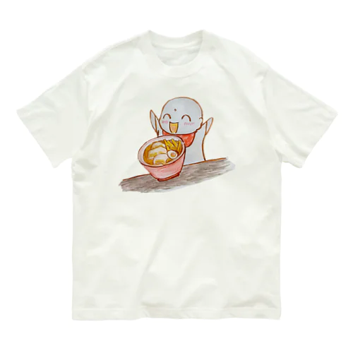 ラーメン大好きおじぞうさん オーガニックコットンTシャツ