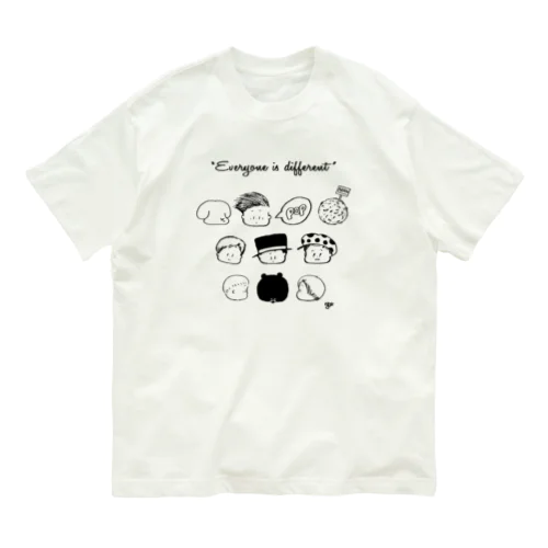 kaotakusan 白黒 オーガニックコットンTシャツ