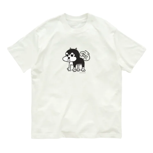 しっぽ振りふり黒柴ゴンちゃん Organic Cotton T-Shirt