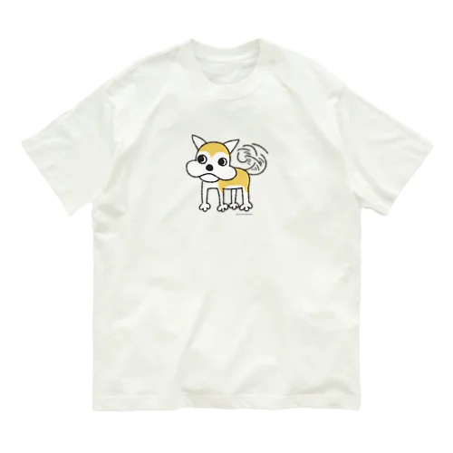 しっぽ振りふりミックス犬かカブちん オーガニックコットンTシャツ