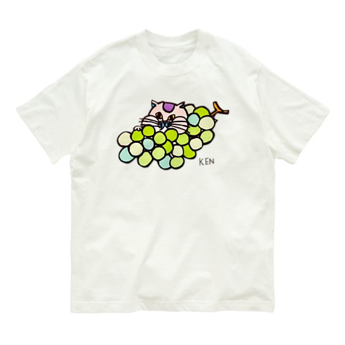マスカットねこ Organic Cotton T-Shirt