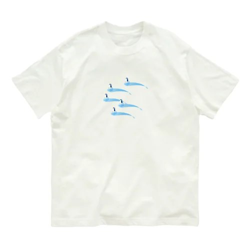 氷とペンギン（5羽） Organic Cotton T-Shirt