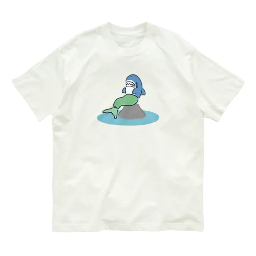 半魚サメ オーガニックコットンTシャツ