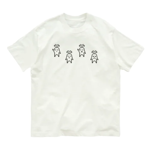 ドット絵マンドラゴラ(黒) Organic Cotton T-Shirt