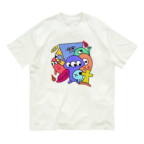 カラフルなおばけ達 Organic Cotton T-Shirt