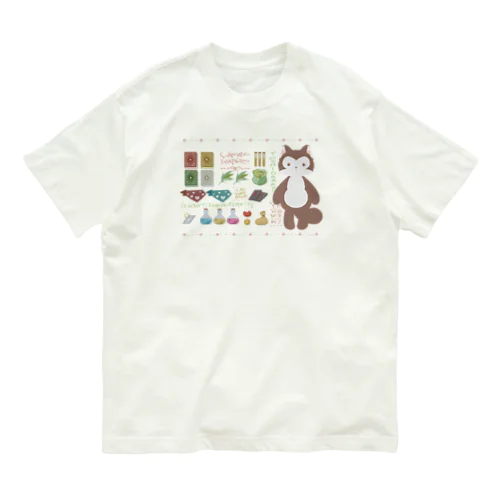 たぬき（やまきん） オーガニックコットンTシャツ