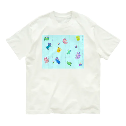 トリねこパーティー Organic Cotton T-Shirt