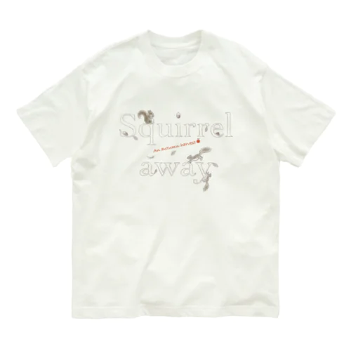 リスたちの秋 オーガニックコットンTシャツ