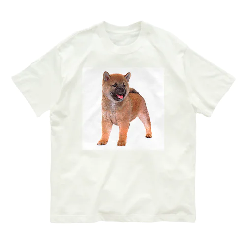 可愛すぎる柴犬の子犬 Organic Cotton T-Shirt