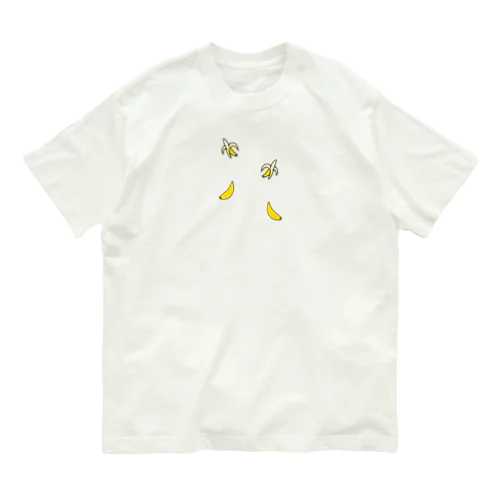 バナナ柄 オーガニックコットンTシャツ