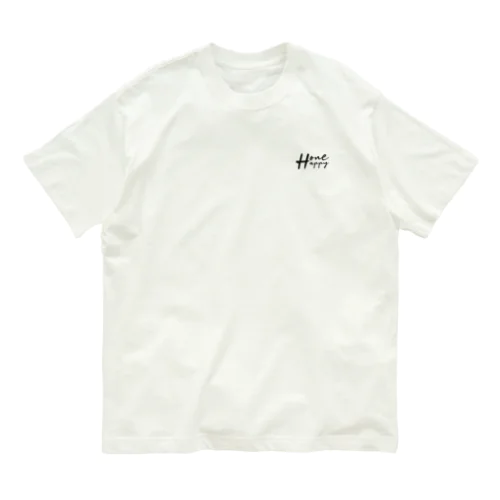 OneHappy　ワンポイント　ロゴデザイン オーガニックコットンTシャツ