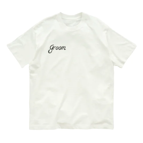 結婚報告　Groom(夫、旦那) オーガニックコットンTシャツ