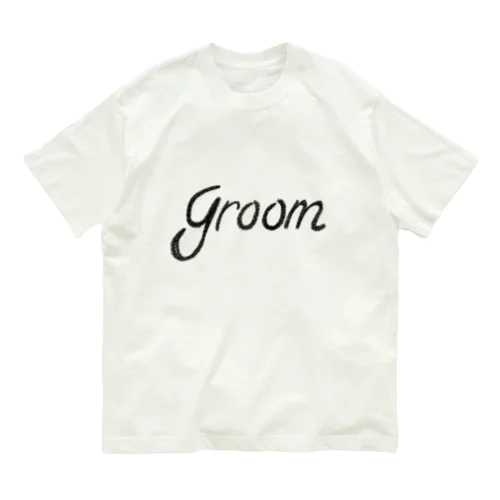 結婚報告　Groom(夫、旦那) オーガニックコットンTシャツ