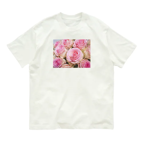 バラ12 オーガニックコットンTシャツ