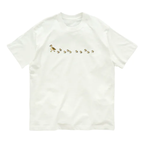 カルガモの親子（長め） Organic Cotton T-Shirt