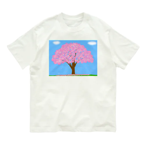 桜 オーガニックコットンTシャツ