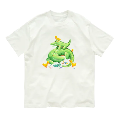 おやすみワニさん オーガニックコットンTシャツ