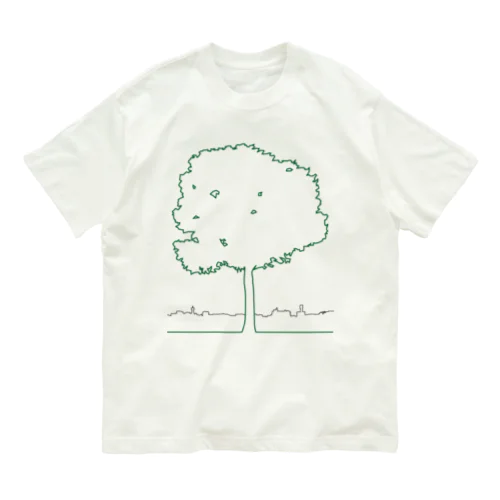 線デザイン（大） Organic Cotton T-Shirt