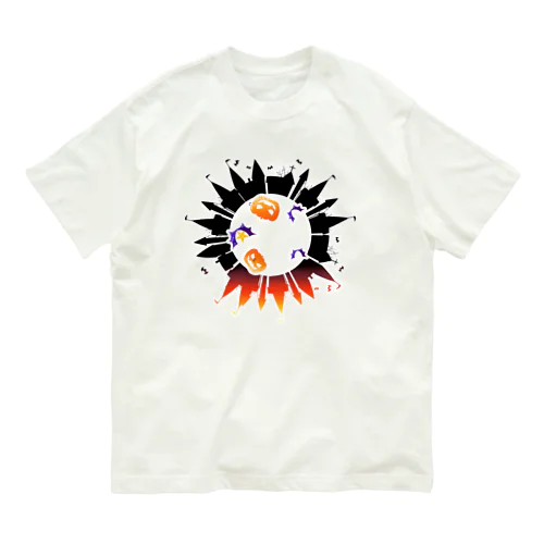 ハロウィンの街並みくん Organic Cotton T-Shirt