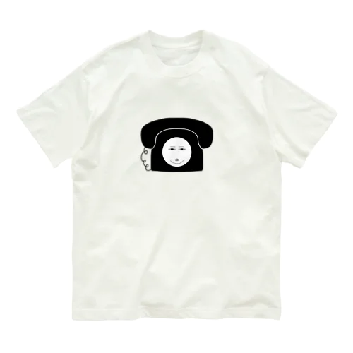 顔つき黒電話 Organic Cotton T-Shirt