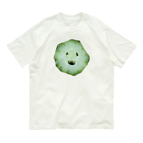 笑うきゅうり Organic Cotton T-Shirt