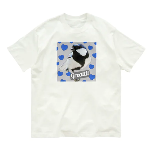 シジュウカラのつっぴぃ☆ Organic Cotton T-Shirt