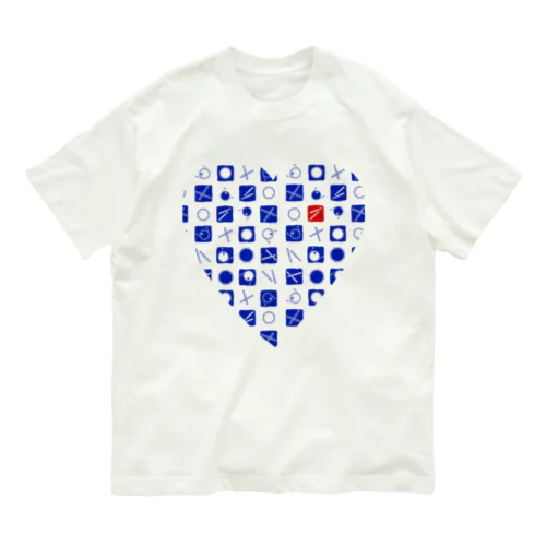 【ドラムの日2022】ドラム市松ハート Organic Cotton T-Shirt