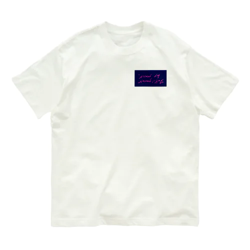 じぶんの機嫌はじぶんでね　navy オーガニックコットンTシャツ