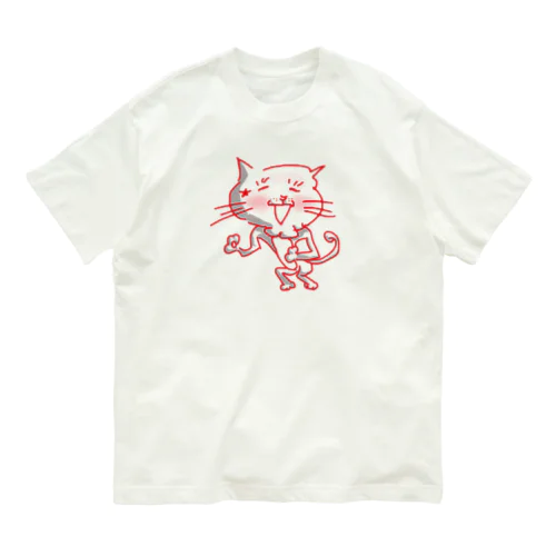 ケツアゴネコ オーガニックコットンTシャツ