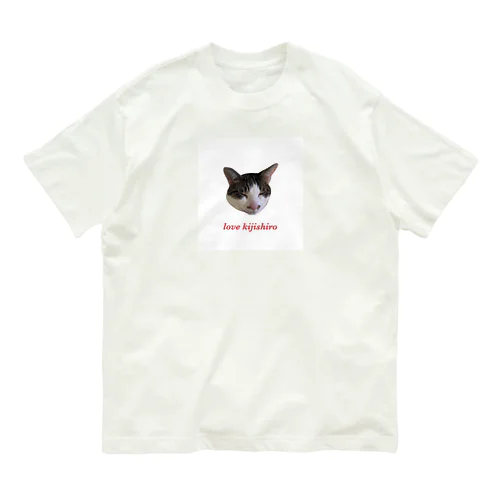 kijishiro lover (きじしろねこ) Organic Cotton T-Shirt