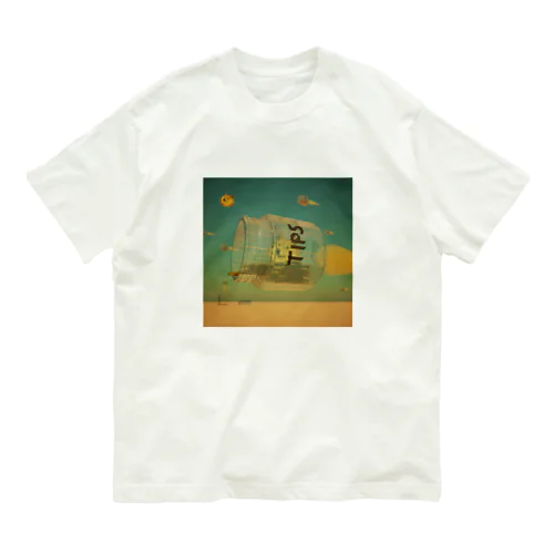 Doge Flying Jars in the Sandy Wind オーガニックコットンTシャツ