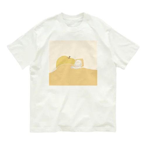 梨を撫でながら寝たい オーガニックコットンTシャツ