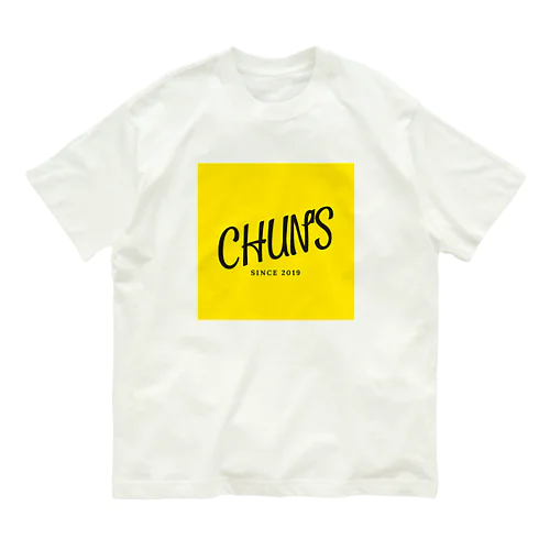 CHUN'S 黄色ロゴ オーガニックコットンTシャツ