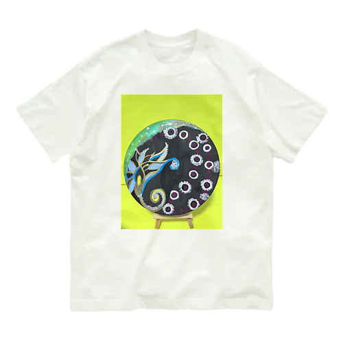 ウサギの幽霊と花 Organic Cotton T-Shirt