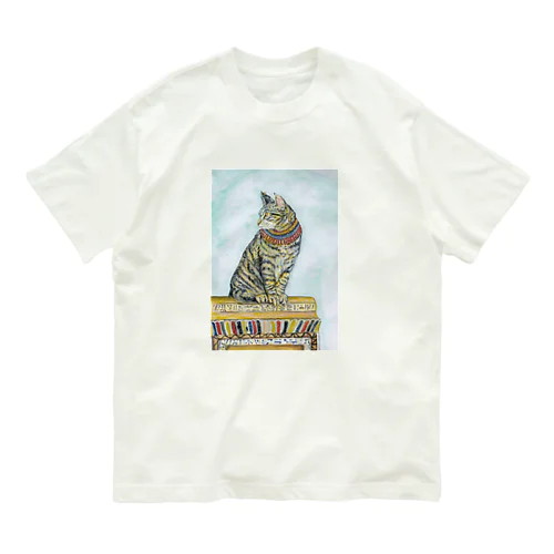 エジプト猫 オーガニックコットンTシャツ