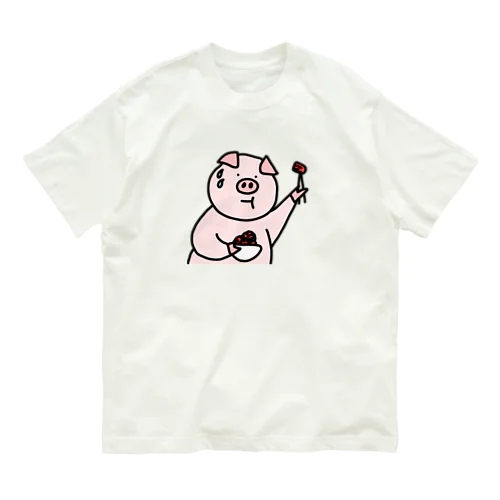 豚キムチ オーガニックコットンTシャツ