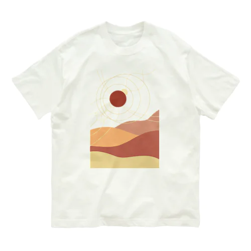 夕日 オーガニックコットンTシャツ