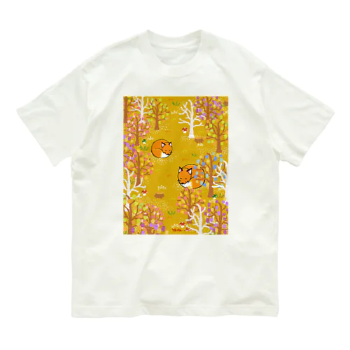 ★きつねの森★ オーガニックコットンTシャツ